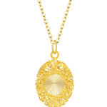 18k Gold Pendant Necklace - Women's Tarnish-Free, Waterproof, Hypoallergenic, Sustainable, High Quality 