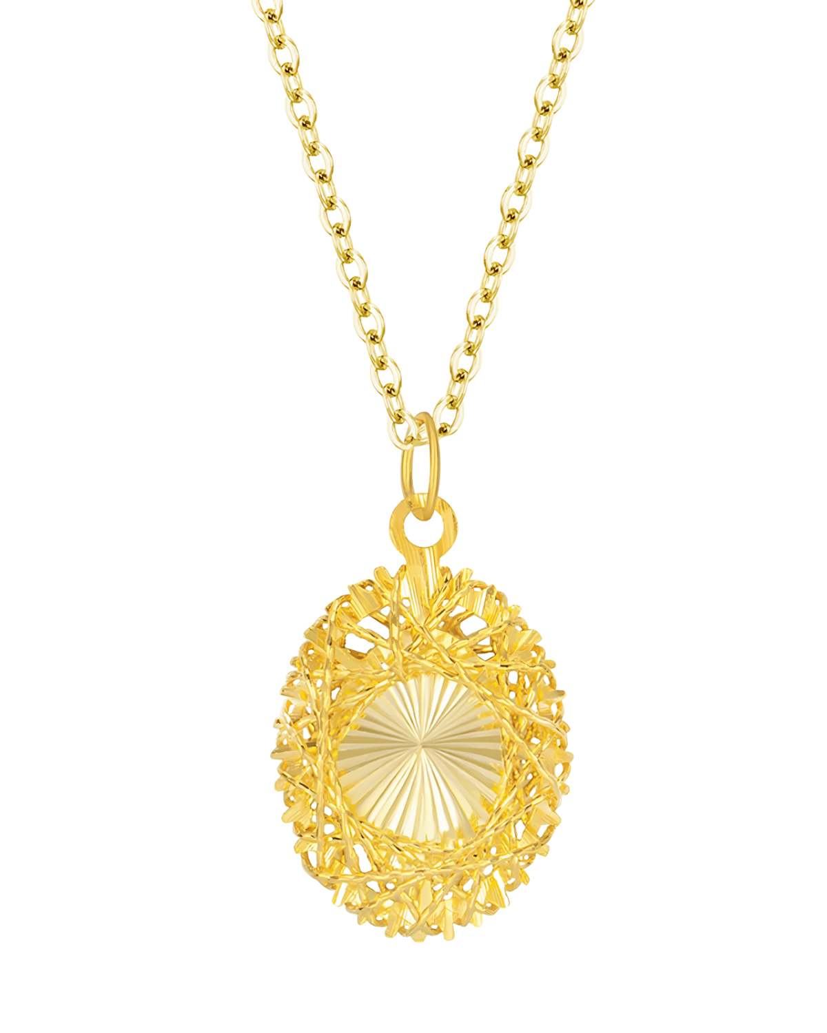 18k Gold Pendant Necklace - Women's Tarnish-Free, Waterproof, Hypoallergenic, Sustainable, High Quality 