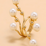 18k Pearl Open Ring - Women's Tarnish-Free, Waterproof, Hypoallergenic, Sustainable, High Quality 