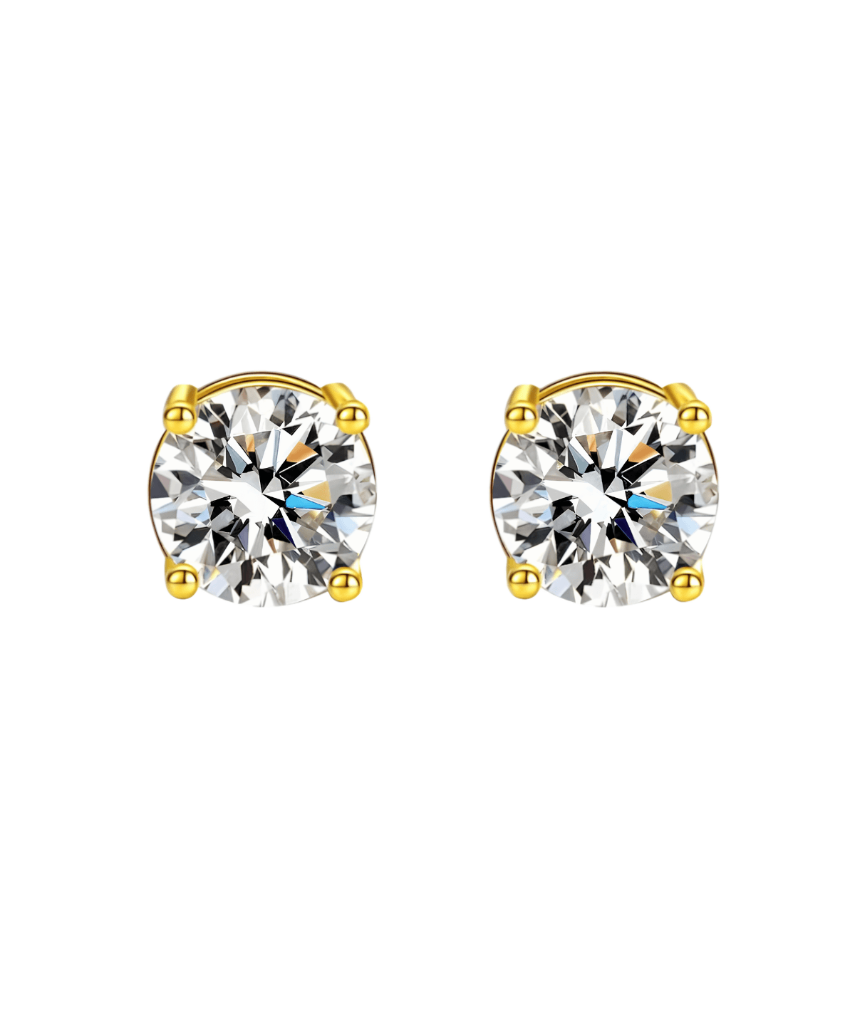 1 Carat Diamond Gold Stud Earrings, Mason & Madison Co. 