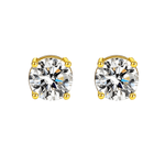 1 Carat Diamond Gold Stud Earrings, Mason & Madison Co. 