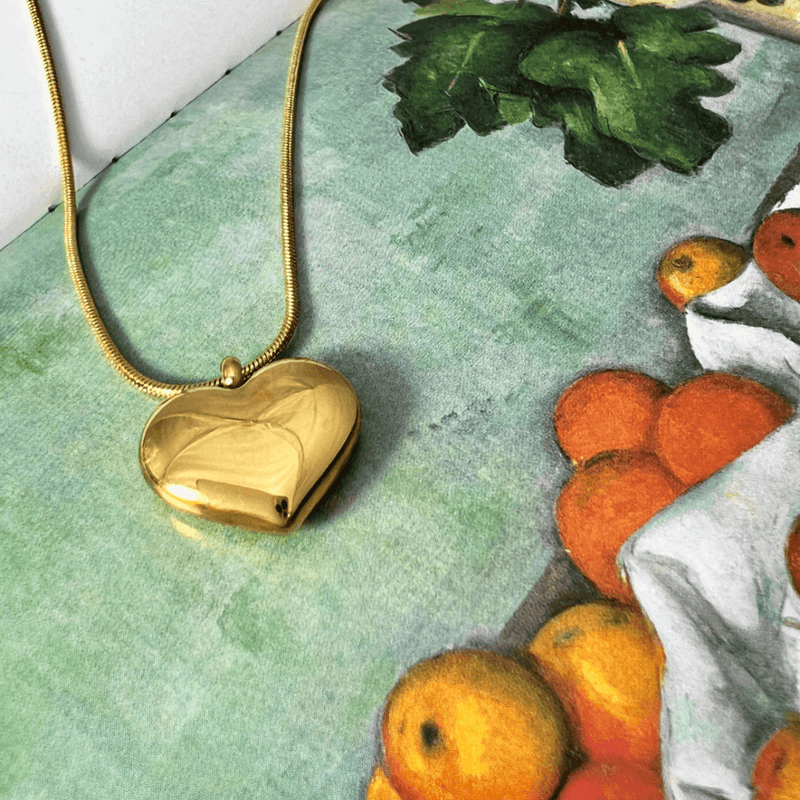 Best Gold Jewelry Gift | Best Aesthetic Yellow Gold Heart Pendant Necklace Jewelry Gift for Women, Girls, Girlfriend, Mother, Wife, Daughter | Mason & Madison Co.