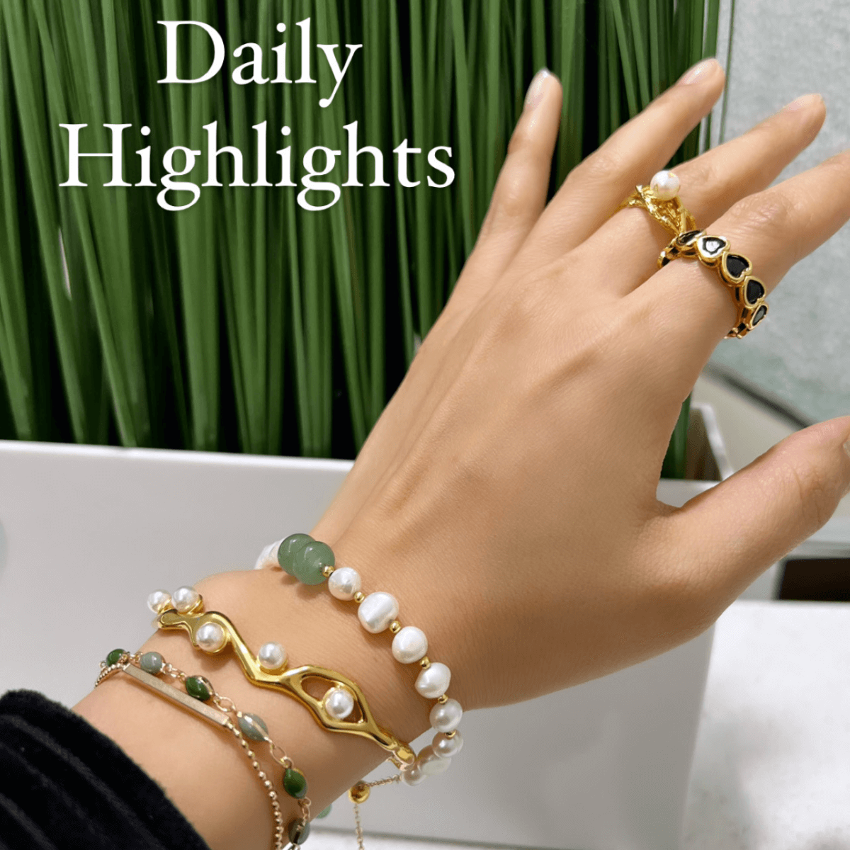 Gold Jade Bracelet | Meilia