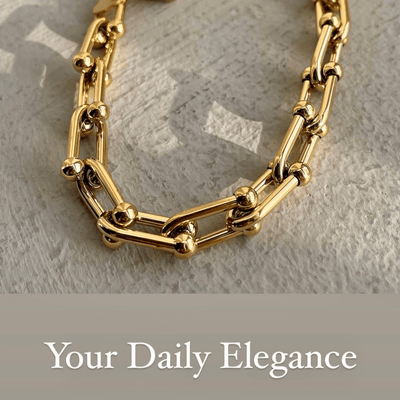 Elegant Rose Gold Safety Pin Inspired Bracelet – www.pipabella.com