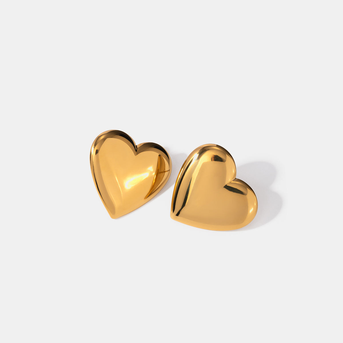 1# BEST Gold Heart Stud Earrings Jewelry Gift for Women | #1 Best Most Top Trendy Trending Aesthetic Yellow Gold Earrings Jewelry Gift for Women, Girls, Girlfriend, Mother, Wife, Ladies | Mason & Madison Co.