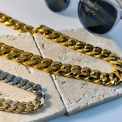 Best Gold Silver Jewelry Gift | Best Aesthetic Yellow Gold Silver Chunky Chain Bracelet Jewelry Gift for Women, Girls, Girlfriend, Mother, Wife, Daughter | Mason & Madison Co.