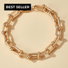 Gold Graduated Link Chain Bracelet