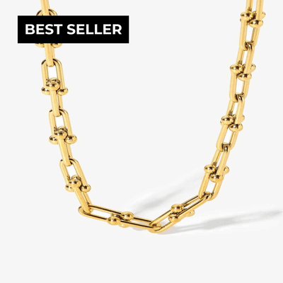 1# BEST Gold Link Chain Necklace Jewelry Gift for Women | #1 Best Most Top Trendy Trending Aesthetic Yellow Gold Graduated Link Necklace Chain Jewelry Gift for Women, Girls, Girlfriend, Mother, Wife, Ladies | Mason & Madison Co.