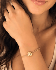 Best 18K Gold Diamond Charm Bracelet Women's Gift for Her/Wife/Mom Birthday