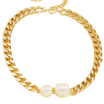 Best 18K Pearl Gold Chain Necklace 18k Women's | Tarnish-Free, Waterproof, Hypoallergenic, Sustainable, High Quality