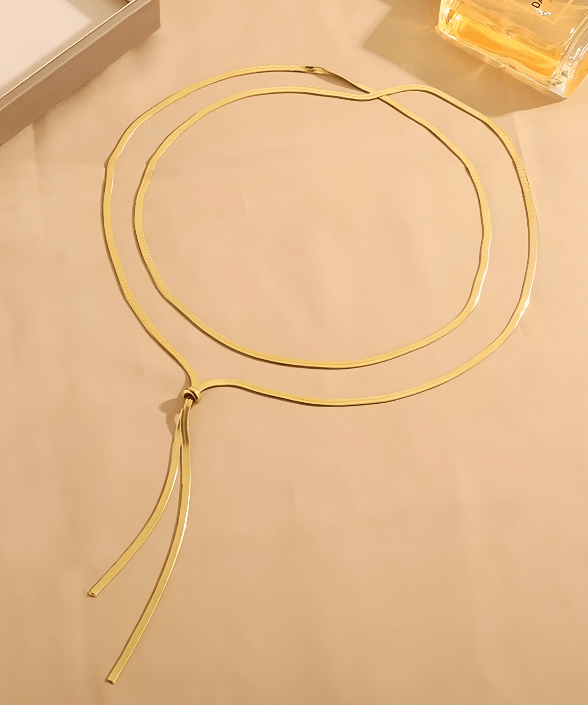 Best 18k Gold Layered Snake Chain Y Necklace - Women's Tarnish-Free, Waterproof, Hypoallergenic, Sustainable, High Quality