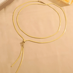 Best 18k Gold Layered Snake Chain Y Necklace - Women's Tarnish-Free, Waterproof, Hypoallergenic, Sustainable, High Quality