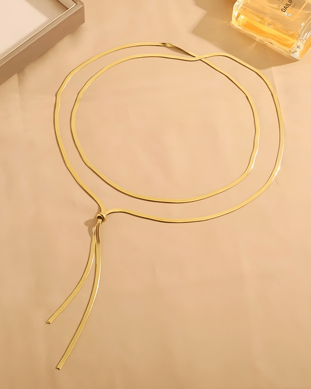 Best 18k Gold Layered Snake Chain Y Necklace - Women's Tarnish-Free, Waterproof, Hypoallergenic, Sustainable, High Quality