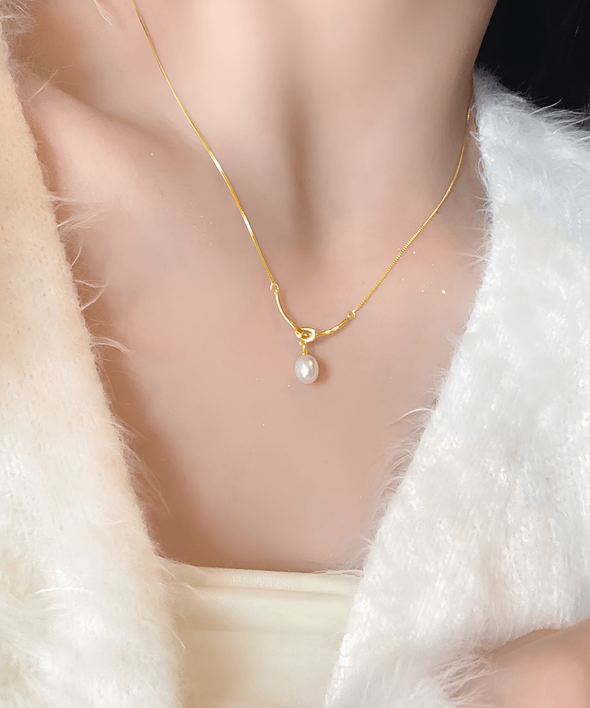 Best 18k Pearl Gold Knot Pendant Necklace - Women's Tarnish-Free, Waterproof, Hypoallergenic, Sustainable, High Quality 