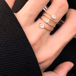 Best Diamond Gold Ring 18K Women's Gift for Her/Mom/Wife Birthday