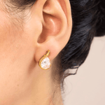 Best Diamond Gold Stud Earrings 18K Women's Gift or Her/Mom/Wife Birthday