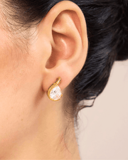 Best Diamond Gold Stud Earrings 18K Women's Gift or Her/Mom/Wife Birthday