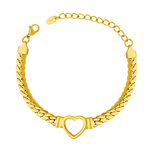 Best Gold Bracelet Women's 18K Yellow Gold Chain Heart Bracelet Women’s Best Trending Gift for Lady Girl Mother Wife,Birthday Travel Vacation Bridal Wedding Party Daily Office Work School,Spring Summer Fall Winter Holiday Sale,Mason & Madison Co.