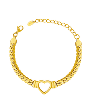 Best Gold Bracelet Women's 18K Yellow Gold Chain Heart Bracelet Women’s Best Trending Gift for Lady Girl Mother Wife,Birthday Travel Vacation Bridal Wedding Party Daily Office Work School,Spring Summer Fall Winter Holiday Sale,Mason & Madison Co.