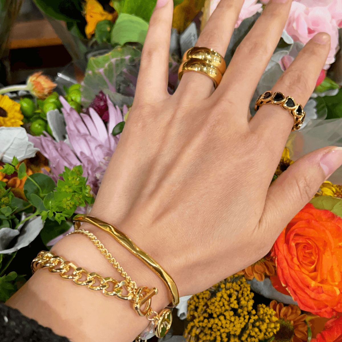 Trendy gold bracelets hot sale
