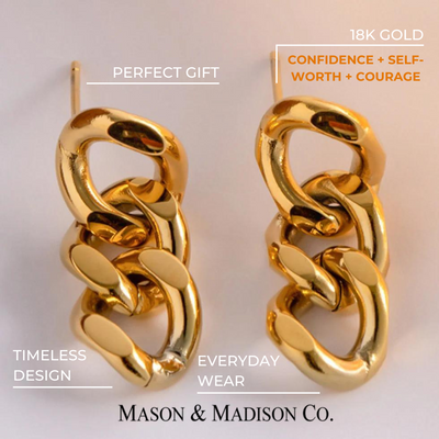 Best Gold Chain Earrings Gift Trends for Women | #1 Women’s BEST Trending Trendy Gold Chain Earrings Jewelry Gift on Sale for Women, Lady, Mother, Wife | 1# BEST Gold Earrings Jewelry Gift for Women | #1 Best Most Top Trendy Trending Aesthetic Yellow Gold Chain Drop Earrings Jewelry Gift for Women, Girls, Girlfriend, Mother, Wife, Ladies | Mason & Madison Co.