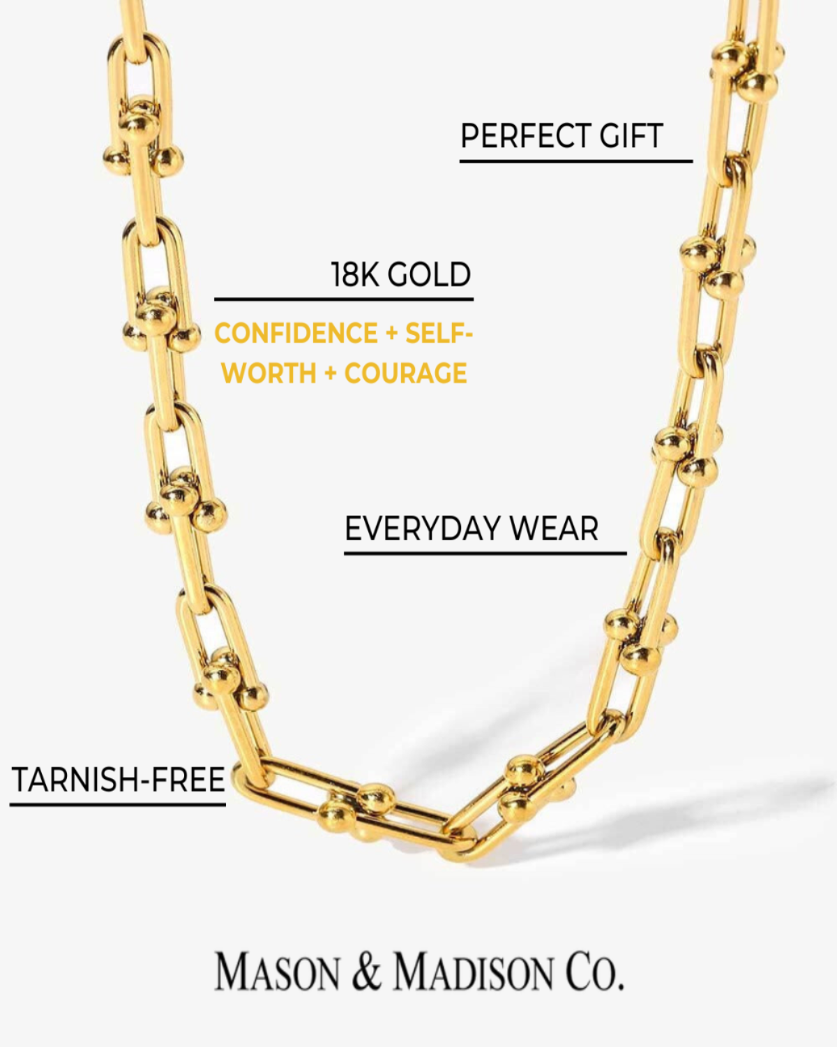 Best Gold Chain Necklace Gift Trends for Women | #1 Women’s BEST Trending Trendy Gold Chain Necklace Jewelry Gift on Sale for Women, Lady, Mother, Wife | 1# BEST Gold Link Chain Necklace Jewelry Gift for Women | #1 Best Most Top Trendy Trending Aesthetic Yellow Gold Graduated Link Necklace Chain Jewelry Gift for Women, Girls, Girlfriend, Mother, Wife, Ladies | Mason & Madison Co.