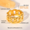 Best Gold Chain Ring Gift Trends for Women | #1 Women’s BEST Trending Trendy Gold Chain Ring Jewelry Gift on Sale for Women, Lady, Mother, Wife | 1# BEST Gold Chain Ring Jewelry Gift for Women | #1 Best Most Top Trendy Trending Aesthetic Yellow Gold Curb Chain Ring Jewelry Gift for Women, Mother, Wife, Ladies | Mason & Madison Co.