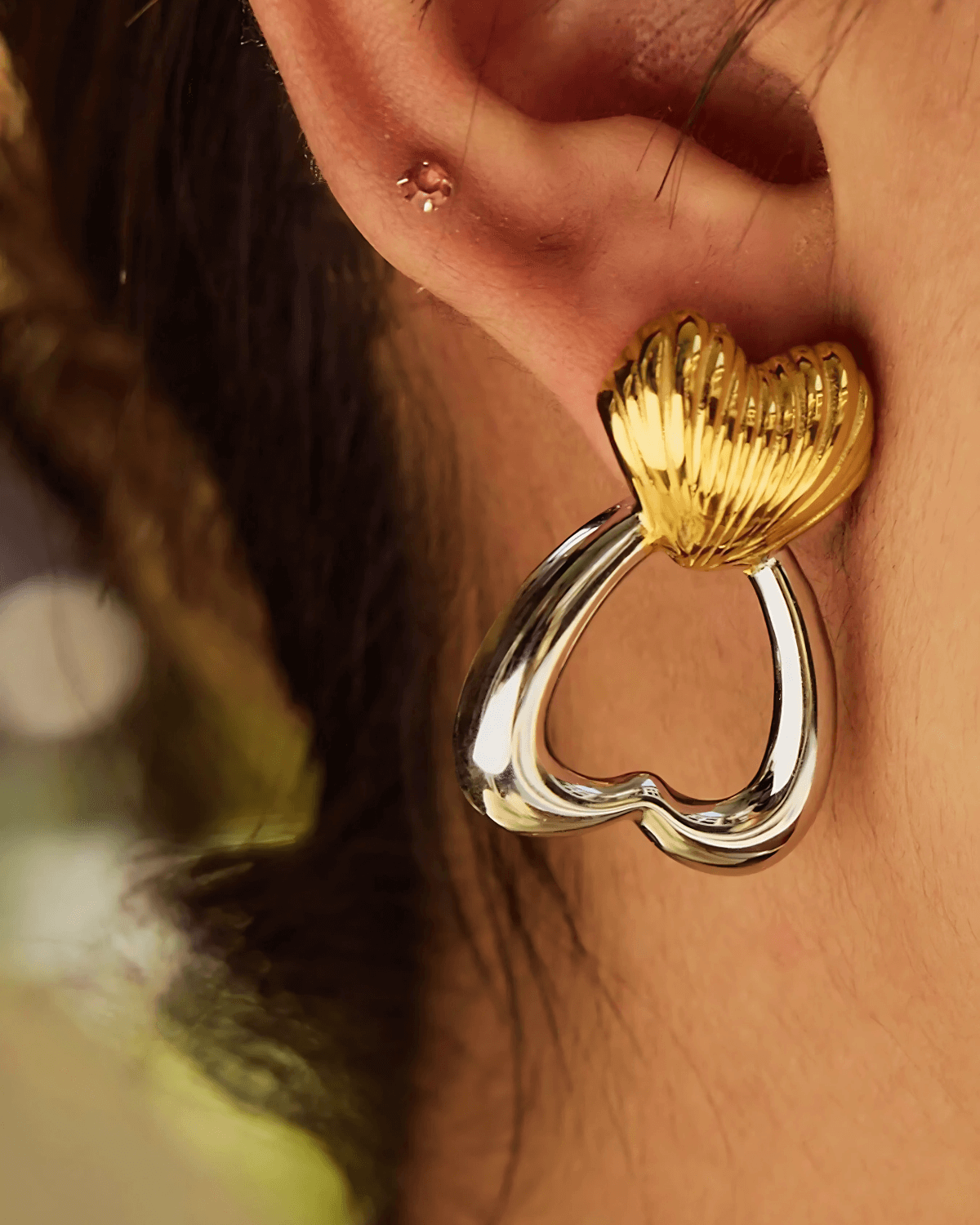 Best Gold Earrings Silver Heart Stud Earrings Women’s, Birthday Wedding Gift Mom Wife Holiday, 18K Yellow Gold, Mason & Madison