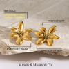 Best Gold Flower Stud Earrings Gift Trends for Women | Women’s BEST Trending Trendy Gold Flower Stud Earrings Jewelry Gift on Sale for Women, Lady, Mother, Wife | Mason & Madison Co.