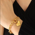 Best Gold Heart Charm Bracelet Gift Trends for Women, Lady, Wife, Mom | Women’s BEST Trending Trendy Gold Heart Charm Bracelet Gift on Sale for Women, Lady, Mother, Wife | Mason & Madison Co. 