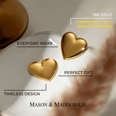 Best Gold Heart Stud Earrings Gift Trends for Women | #1 Women’s BEST Trending Trendy Gold Heart Stud Earrings Jewelry Gift on Sale for Women, Lady, Mother, Wife | 1# BEST Gold Heart Stud Earrings Jewelry Gift for Women | #1 Best Most Top Trendy Trending Aesthetic Yellow Gold Earrings Jewelry Gift for Women, Girls, Girlfriend, Mother, Wife, Ladies | Mason & Madison Co.