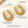 Best Gold Hoop Earrings Gift Trends for Women | #1 Women’s BEST Trending Trendy Gold Hoop Earrings Jewelry Gift on Sale for Women, Lady, Mother, Wife | 1# BEST Gold Hoop Earrings Jewelry Gift for Women | #1 Best Most Top Trendy Trending Aesthetic Yellow Gold Twisted Earrings Jewelry Gift for Women, Girls, Girlfriend, Mother, Wife, Ladies| Mason & Madison Co.