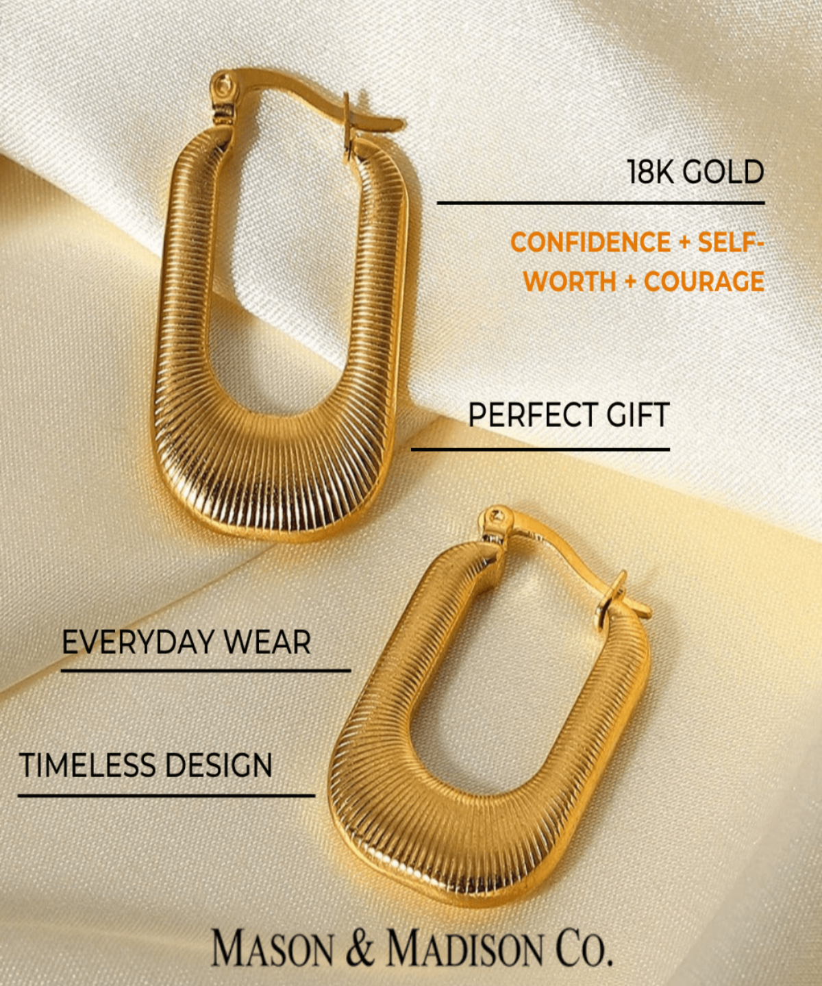 Best Gold Hoop Earrings Gift Trends for Women | #1 Women’s BEST Trending Trendy Gold Hoop Earrings Jewelry Gift on Sale for Women, Lady, Mother, Wife ｜ 1# BEST Gold U-Hoop Earrings Jewelry Gift for Women | #1 Best Most Top Trendy Trending Aesthetic Yellow Gold Hoop Earrings Jewelry Gift for Women, Girls, Girlfriend, Mother, Wife, Ladies | Mason & Madison Co.