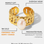 Best Gold Pearl Ring Gift Trends for Women | #1 Women’s BEST Trending Trendy Gold Pearl Ring Jewelry Gift on Sale for Women, Lady, Mother, Wife | 1# BEST Gold Pearl Ring Jewelry Gift for Women | #1 Best Most Top Trendy Trending Aesthetic Adjustable Yellow Gold Pearl Open Ring Jewelry Gift for Women, Girls, Girlfriend, Mother, Wife, Ladies | Mason & Madison Co.