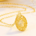 18k Gold Pendant Necklace - Women's Tarnish-Free, Waterproof, Hypoallergenic, Sustainable, High Quality 