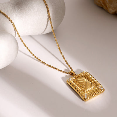 Best Gold Pendant Necklace Trends for Women | Women’s BEST Trending Trendy Gold Rectangle Pendant Necklace Jewelry Gift on Sale for Women, Lady, Mother, Wife | Mason & Madison Co.