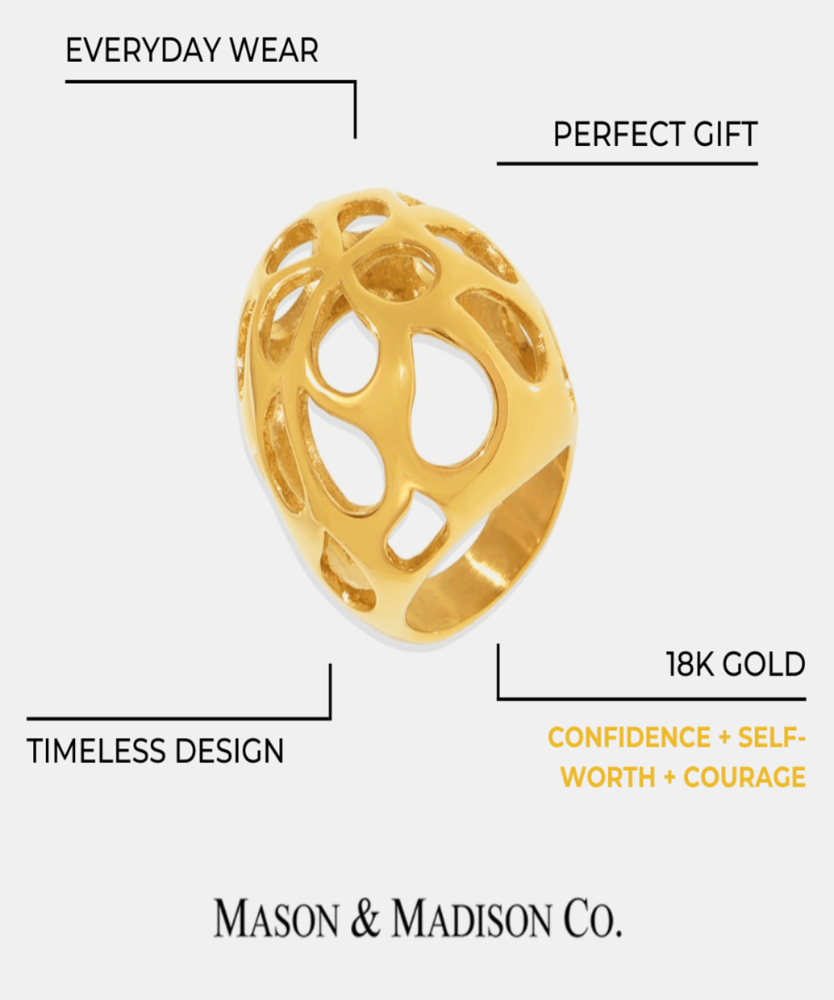 Best Gold Ring Gift Trends for Women, Lady, Wife, Mom | Women’s BEST Trending Trendy Gold Ring Jewelry Gift on Sale for Women, Lady, Mother, Wife | Mason & Madison Co.