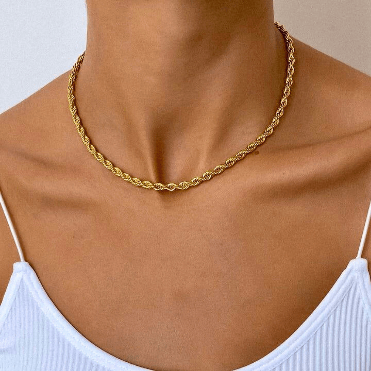 Ladies rope necklace clearance