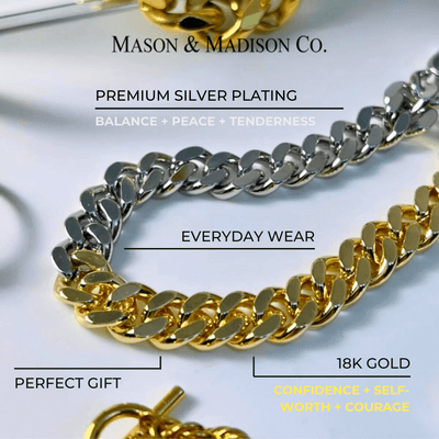 Best Gold Silver Chain Bracelet Gift Trends for Women | #1 Women’s BEST Trending Trendy Gold Silver Link Chain Bracelet Jewelry Gift on Sale for Women, Lady, Mother, Wife | 1# BEST Gold Silver Link Bracelet Jewelry Gift for Women | #1 Best Most Top Trendy Trending Aesthetic Yellow Gold Silver Chunky Chain Bracelet Jewelry Gift for Women, Girls, Girlfriend, Mother, Wife, Daughter, Ladies | Mason & Madison Co.