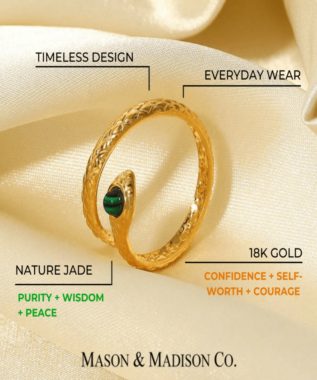 Best Gold Snake Ring Gift Trends for Women | #1 Women’s BEST Trending Trendy Gold Snake Ring Jewelry Gift on Sale for Women, Lady, Mother, Wife | 1# BEST Gold Malachite Ring Jewelry Gift for Women | #1 Best Most Top Trendy Trending Aesthetic Yellow Gold Malachite Ring Jewelry Gift for Women, Girls, Girlfriend, Mother, Wife, Daughter, Ladies | Mason & Madison Co.