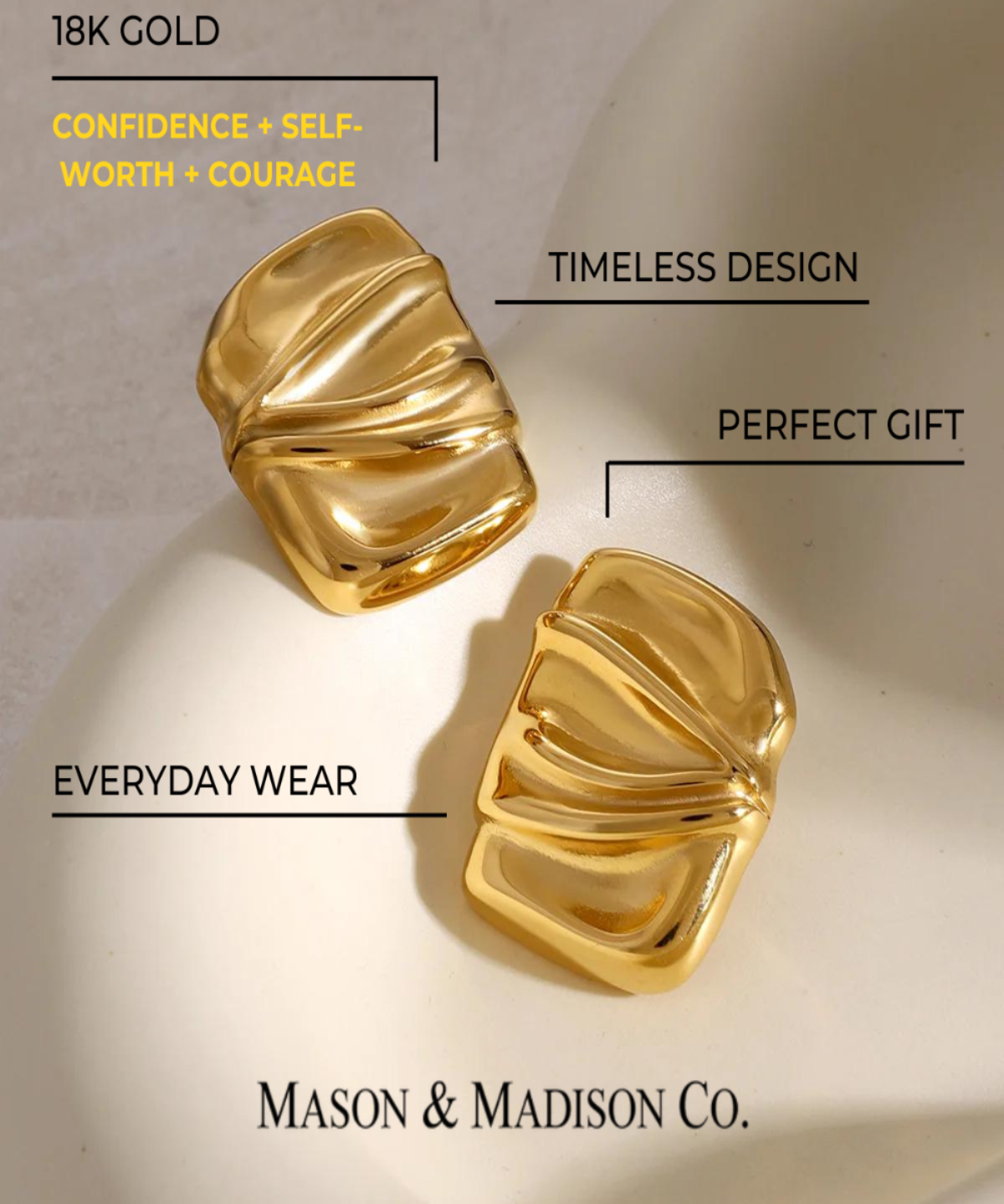 Best Gold Stud Earrings Gift Trends for Women, Lady, Wife, Mom | Women’s BEST Trending Trendy Gold Stud Earrings Jewelry Gift on Sale for Women, Lady, Mother, Wife | Mason & Madison Co.