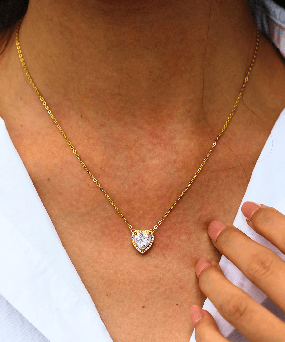 Best Heart Necklace, Mason & Madison Co. 2 Carat Diamond Gold Heart Necklace