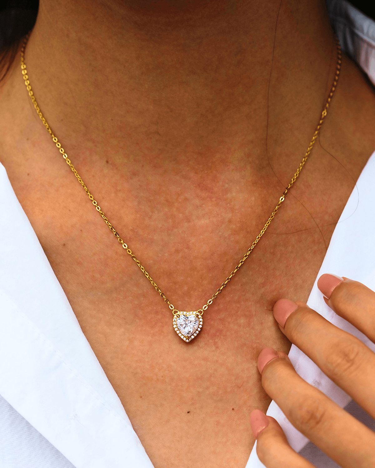 Best Heart Necklace, Mason & Madison Co. 2 Carat Diamond Gold Heart Necklace