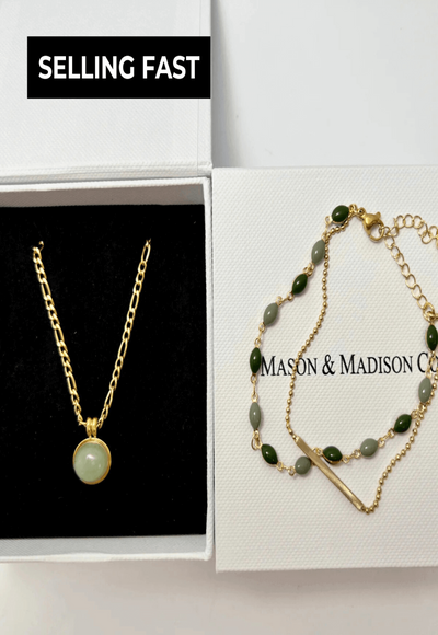 Mason Madison Co. Best Jade Jewelry Set Gift Trends for Women 1 Women s Best Trending Trendy Jade Gold Chain Necklace Bracelet Set Bundle Jewelry Gift Set On Sale