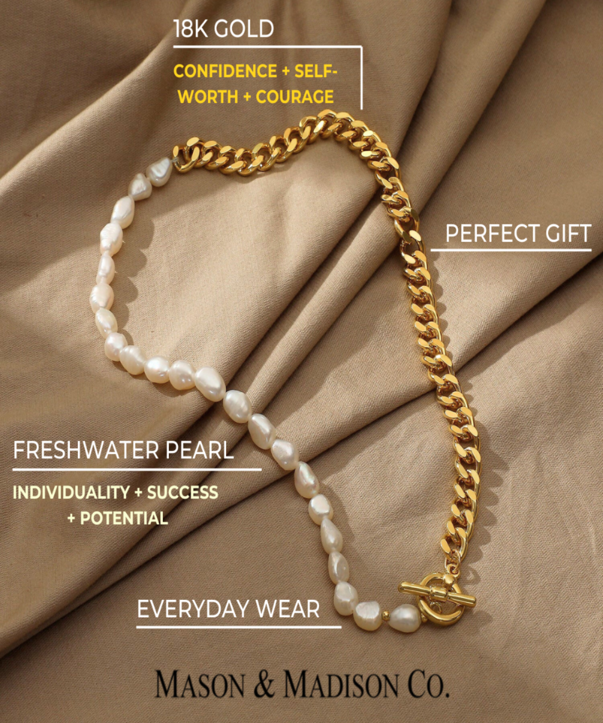 Best Pearl Chain Necklace Gift Trends for Women | #1 Women’s BEST Trending Trendy Pearl Gold Chain Necklace Jewelry Gift on Sale for Women, Lady, Mother, Wife | 1# BEST Gold Pearl Chain Necklace Jewelry Gift for Women | #1 Best Most Top Trendy Trending Aesthetic Yellow Gold Pearl Necklace Jewelry Gift for Women, Girls, Girlfriend, Mother, Wife, Ladies | Mason & Madison Co.