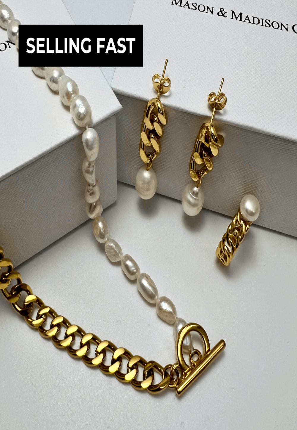 Best Pearl Chain Set Gift Trends for Women 1 Women s BEST Trending Trendy Pearl Gold