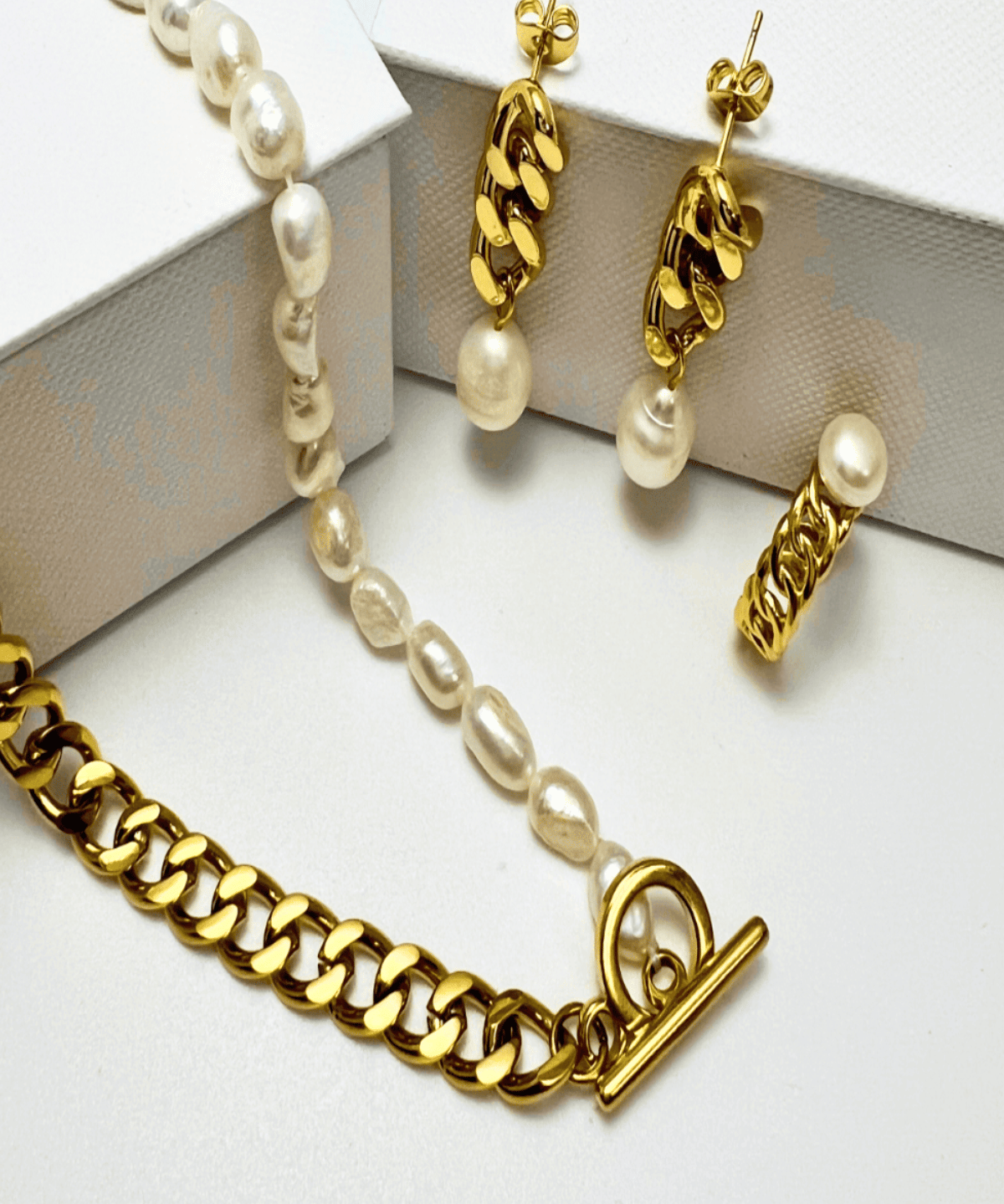 Best Pearl Chain Set Gift Trends for Women | #1 Women’s BEST Trending Trendy Pearl Gold Chain Set Bundle Jewelry Gift Set on Sale for Women, Lady, Mother, Wife | 1# BEST Pearl Gold Chain Jewelry Bundle Set Gift for Women | #1 Best Most Top Trendy Trending Aesthetic Yellow Gold Pearl Chain Necklace, Earrings, Ring Jewelry Gift for Women, Mother, Wife, Ladies | Mason & Madison Co.
