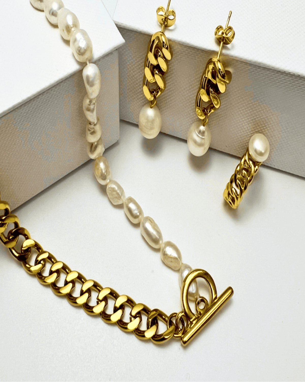 Best Pearl Chain Set Gift Trends for Women | #1 Women’s BEST Trending Trendy Pearl Gold Chain Set Bundle Jewelry Gift Set on Sale for Women, Lady, Mother, Wife | 1# BEST Pearl Gold Chain Jewelry Bundle Set Gift for Women | #1 Best Most Top Trendy Trending Aesthetic Yellow Gold Pearl Chain Necklace, Earrings, Ring Jewelry Gift for Women, Mother, Wife, Ladies | Mason & Madison Co.