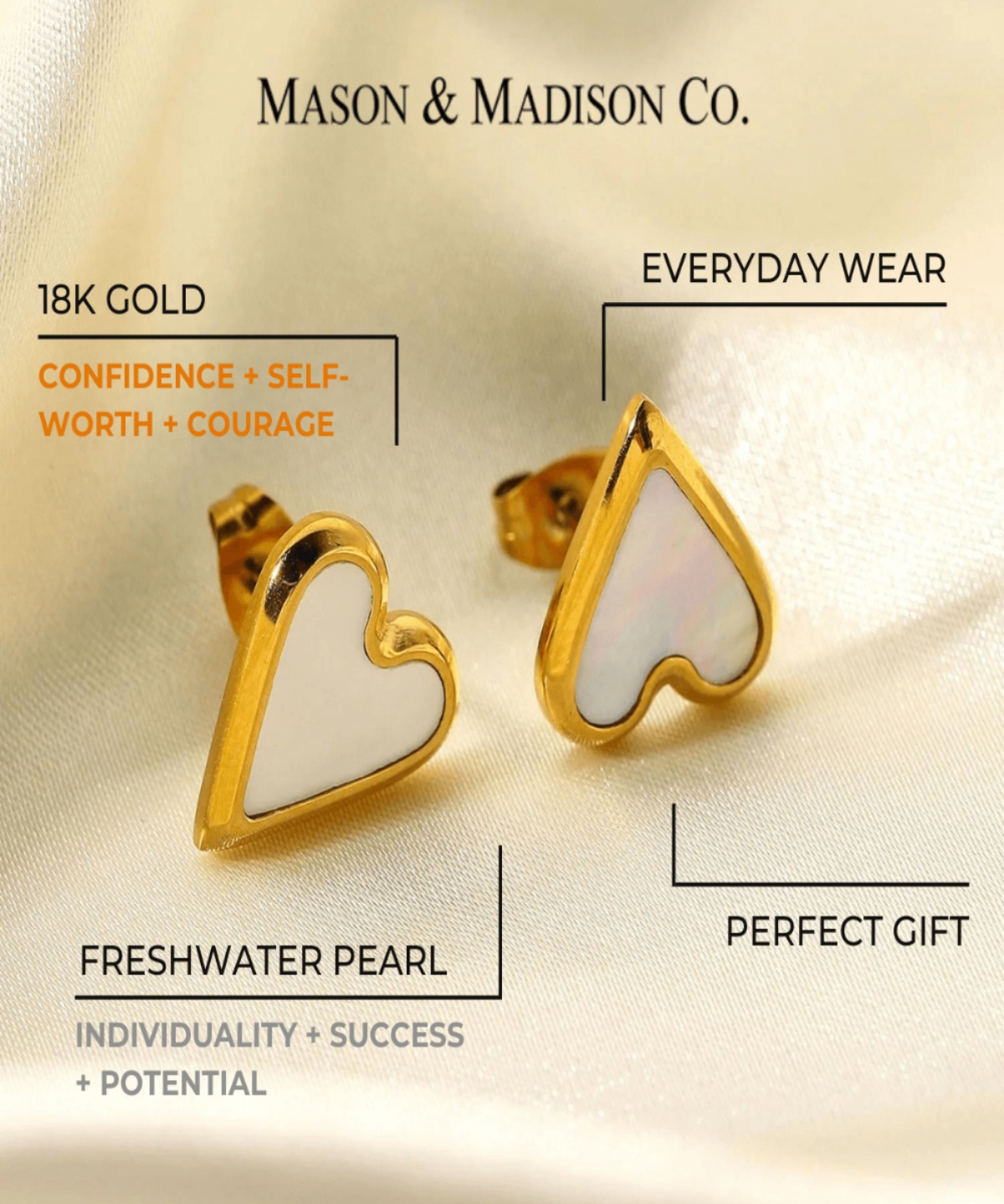 Best Pearl Heart Stud Earrings Gift Trends for Women | #1 Women’s BEST Trending Trendy Gold Pearl Heart Stud Earrings Jewelry Gift on Sale for Women, Lady, Mother, Wife | 1# BEST Gold Pearl Heart Earrings Jewelry Gift for Women | #1 Best Most Top Trendy Trending Aesthetic Yellow Gold Shell Heart Stud Earrings Jewelry Gift for Women, Girls, Girlfriend, Mother, Wife, Daughter, Ladies | Mason & Madison Co.