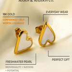 Best Pearl Heart Stud Earrings Gift Trends for Women | #1 Women’s BEST Trending Trendy Gold Pearl Heart Stud Earrings Jewelry Gift on Sale for Women, Lady, Mother, Wife | 1# BEST Gold Pearl Heart Earrings Jewelry Gift for Women | #1 Best Most Top Trendy Trending Aesthetic Yellow Gold Shell Heart Stud Earrings Jewelry Gift for Women, Girls, Girlfriend, Mother, Wife, Daughter, Ladies | Mason & Madison Co.